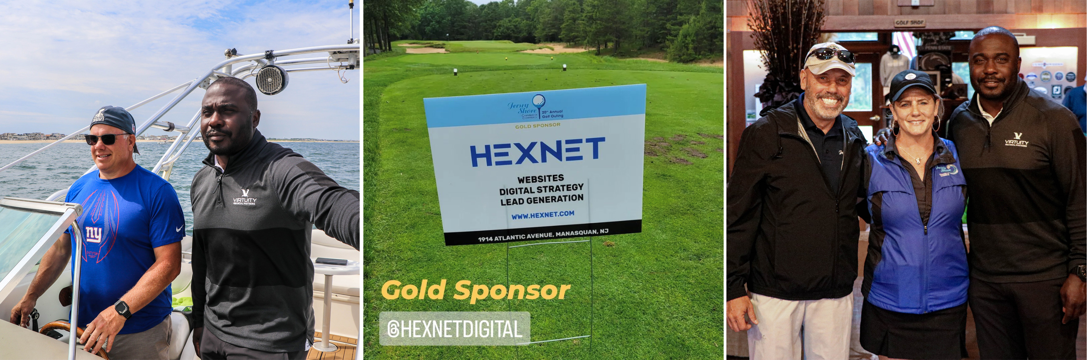 Marshall Faulk joins HEXNET at JSCC Golf Outing